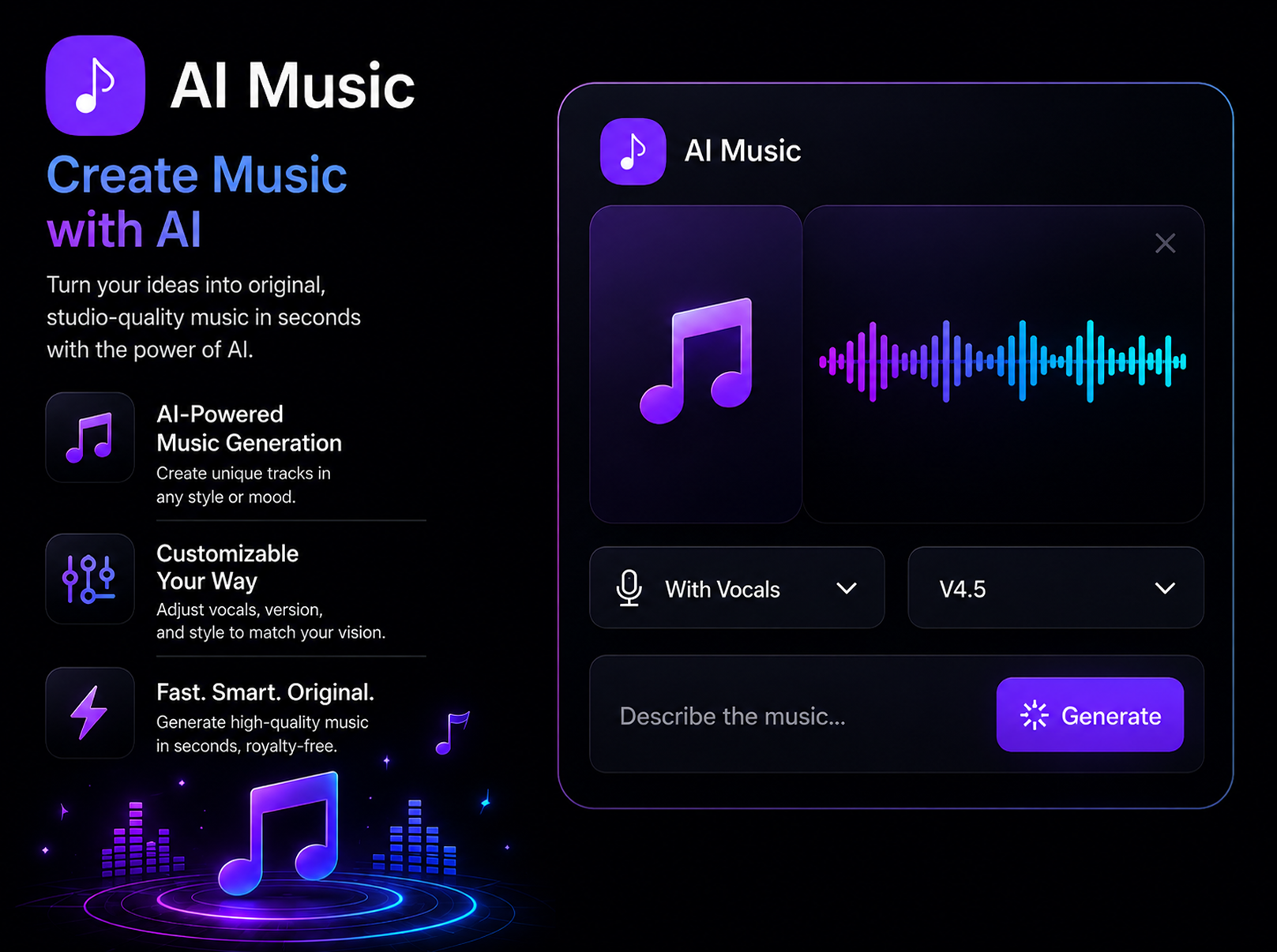 The AI Slides tool showing presentation templates and aspect ratio options
